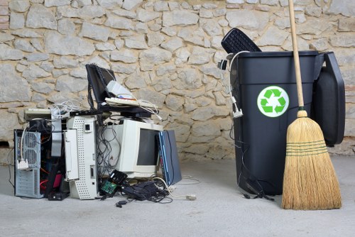Materials being loaded into a skip