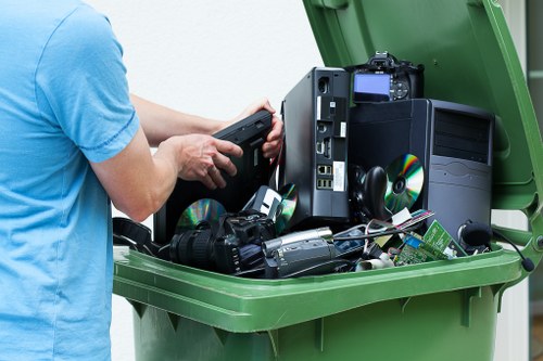 Various types of hazardous waste materials
