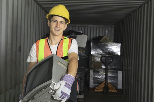 Office renovation with a skip onsite