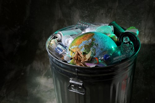 Professional waste removal team at work.